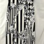 SYMPHONY SLEEVELESS BLK/WHT PRINT MAXI DRESS PLUS SIZE 1X, 2X, 3X