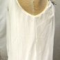 GRACIA SLEEVELESS WHITE SHEER TOP W/ FLOWER DECORATED NECKLINE SIZE MED