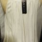 GRACIA SLEEVELESS WHITE SHEER TOP W/ FLOWER DECORATED NECKLINE SIZE MED