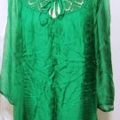 MIILLA GREEN EMBROIDERED TUNIC TOP SIZE SM, LG MIILLA GREEN EMBROIDERED TUNIC TOP SIZE SM, LG