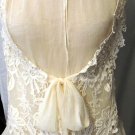 GRACIA CREAM COLOR SLEEVELESS SHEER LACE TOP SIZE SM, MED GRACIA CREAM COLOR SLEEVELESS SHEER LACE TOP SIZE SM, MED