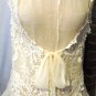 GRACIA CREAM COLOR SLEEVELESS SHEER LACE TOP SIZE SM, MED