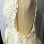 GRACIA CREAM COLOR SLEEVELESS SHEER LACE TOP SIZE SM, MED