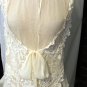 GRACIA CREAM COLOR SLEEVELESS SHEER LACE TOP SIZE SM, MED