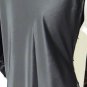 BLACK SLEEVELESS COWL NECK LEATHER SQUARES DECORATED TOP SIZE LG