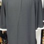 VERONICA M BLACK W/ WHITE TRIMMED KIMONO SLEEVE TOP SIZE MED, LG, X-LG