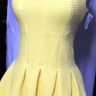 HOT & DELICIOUS SLEVELESS YELLOW FLARE DRESS SIZE SM, MED, LG HOT & DELICIOUS SLEVELESS YELLOW FLARE DRESS SIZE SM, MED, LG