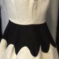 BEULAH SLEEVELESS BLACK & WHITE SKATER DRESS SIZE SM, LG