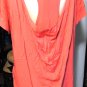 ARYN K ORANGE T- SHIRT DRESS W/ DRAPE BACK DETAIL SIZE MED