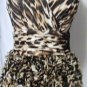 ALBERTO MAKALI MINI RUFFLED LEOPARD PRINT DRESS SIZE SM, MED