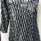 ALBERTO MAKALI ASYMMETRICAL SILVER & BLACK COCKTAIL DRESS SIZE 8, 10 ALBERTO MAKALI ASYMMETRICAL SILVER & BLACK COCKTAIL DRESS SIZE 8, 10