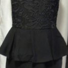 GRACIA STRAPLESS BLACK LACE PEPLUM DRESS SIZE SM, LG GRACIA STRAPLESS BLACK LACE PEPLUM DRESS SIZE SM, LG