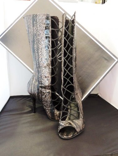 MIA VINE BLACK/GRAY SNAKE DESIGN BOOTS SIZE 7, 7.5, 8, 8.5, 9, 10, 11
