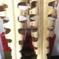 MACHI TAN HIGH HEEL CAGED STUDDED KNEE-HIGH STRAPPY GLADIATOR SANDAL BOOTS SIZES; 6, 8, 8.5
