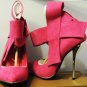 PRIVILEDGE MARINE FUCHSIA POINTED TOE HEELS SIZE, 6, 6.5, 7, 8, 11