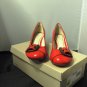 NICOLE PRANCE CRIMSON RED FLAT DRESS LOAFER PUMPS SIZES, 6.5, 7, 7.5, 8, 9