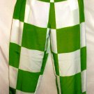 HOT & DELICIOUS GREEN/WHITE SQUARES PANTS SIZES SM, MED HOT & DELICIOUS GREEN/WHITE SQUARES PANTS SIZES SM, MED