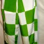 HOT & DELICIOUS GREEN/WHITE SQUARES PANTS SIZES SM, MED