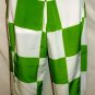 HOT & DELICIOUS GREEN/WHITE SQUARES PANTS SIZES SM, MED