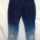 PZI TWO TONE NAVY & LIGHT BLUE DISTRESSED JEANS SIZE 4