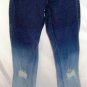 PZI TWO TONE NAVY & LIGHT BLUE DISTRESSED JEANS SIZE 4
