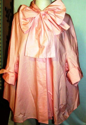 CQBYCQ OVERSIZED PINK TIE NECK BOXY TOP  SIZE SM, MED, LG