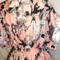 CQBYCQ PINK FLORAL TIE-WAIST TOP SIZE SM, MED