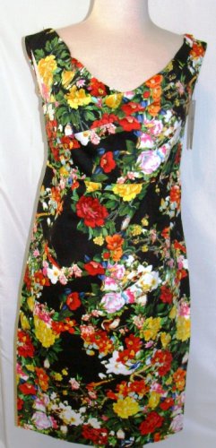 GRACIA FLORAL MULTI-COLOR A-LINE DRESS SIZE SM, LG