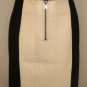 GRACIA PLEATHER BLACK & WHITE PENCIL SKIRT SIZE, SM