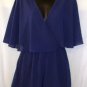 GRACIA NAVY BLUE BATWING SLEEVE ROMPER SIZE, MED