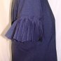 GRACIA SHORT SLEEVE NAVY BLUE TOP W/ FULL BACK ZIPPER SIZE MED, L