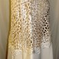 GRACIA WHITE 3/4" SLEEVE LASER DESIGN CUTTING TOP SIZE, MED