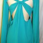 GRACIA GREEN LONG SLEEVE TOP W/ METAL NECKLINE DECORATION SIZE, LG
