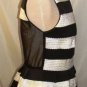 GRACIA BLACK/WHITE SLEEVELESS PEPLUM TOP SIZE, SM, MED