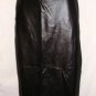GRACIA FAUX TAN, WHITE, BLACK, LEATHER BACK V-SPLIT SKIRT SIZE, SM, MED, LG