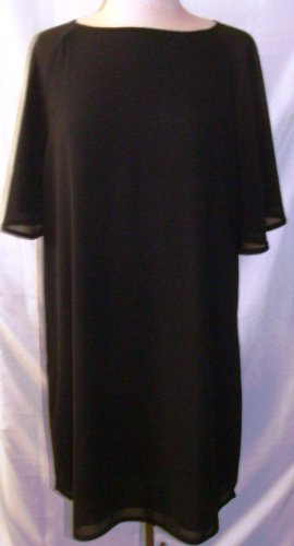VERONICA M BLACK SHORT SLEEVE TUNIC TOP SIZE, X-LG