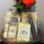 AROME DEJARDIN ENGLISH ROSE & CHAMOMILE 5 PC BATH SET WITH WOVEN BASKET