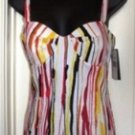 JAX WOMEN'S MULTI-COLOR SLEEVELESS SPAGHETTI STRAP A-LINE DRESS, SIZES 6