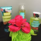 BATH & BODY WORKS FRESH COCONUT COLADA 3 PC AROMATHERPY BATH SET