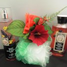 BATH & BODY WORKS BALI BLACK COCONUT SANDS 2 PC BATH SET