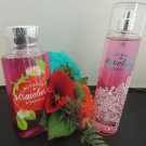 BATH & BODY WORKS BOURBON STRAWBERRY & VANILLA 2 PC BATH AND BODY SET BATH & BODY WORKS BOURBON STRAWBERRY & VANILLA 2 PC BATH AND BODY SET