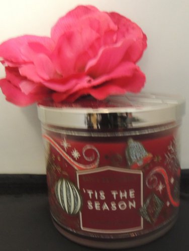 BATH & BODY WORKS TIS THE SEASON SCENTED 3 WICKED CANDLE