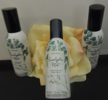 BATH & BODY WORKS EUCALYPTUS MINT 3 CAN ROOM SPRAY SET