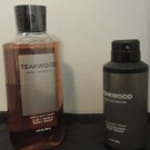 BATH & BODY WORKS TEAKWOOD 2 PC BATH AND BODY SET BATH & BODY WORKS TEAKWOOD 2 PC BATH AND BODY SET