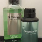 BATH & BODY WORKS FRESHWATER 2 PC BATH AND BODY GIFT SET BATH & BODY WORKS FRESHWATER 2 PC BATH AND BODY GIFT SET