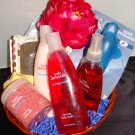 BODY SENSUALS POMEGRANATE 10 PC BATH & FOOT BASKET SET