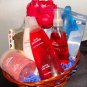 BODY SENSUALS POMEGRANATE 10 PC BATH & FOOT BASKET SET