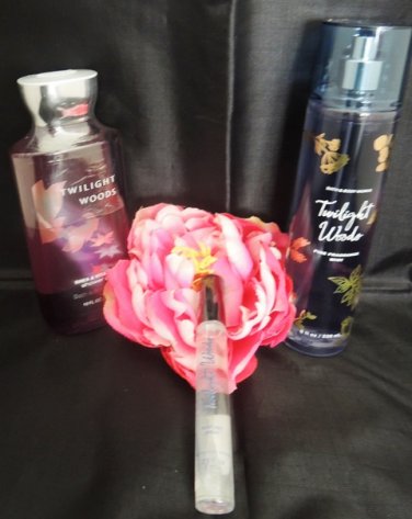 BATH & BODY WORKS TWILIGHT WOODS 2 PC PERFUME & BATH SET
