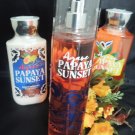 BATH & BODY WORKS AGAVE PAPAYA SUNSET 3 PC BATH SET