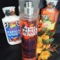 BATH & BODY WORKS AGAVE PAPAYA SUNSET 3 PC BATH SET
